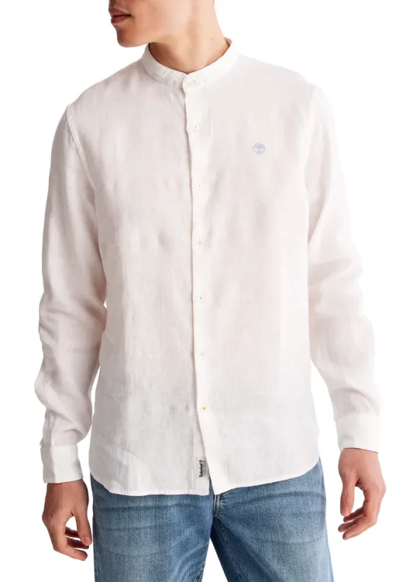 A2DC1 Mill Brook Linen Korean Collar Shirt | Eshop GS | Jordan