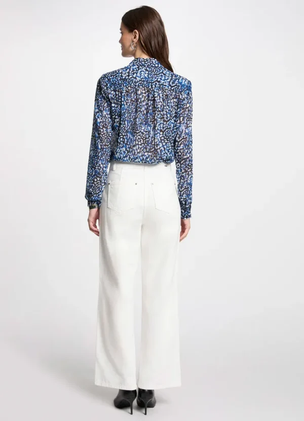 251-CARRA.F LS AOP shirt in navy, blue and white | Eshop GS | Jordan
