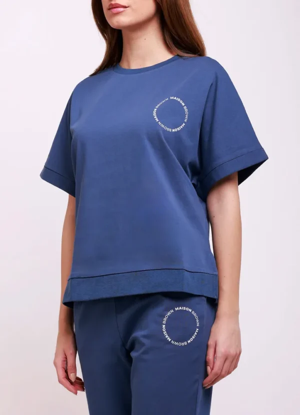 25014/LR15 JD143 -SS loose t-shirt with printed logo & matching sweat pant | Eshop GS | Jordan