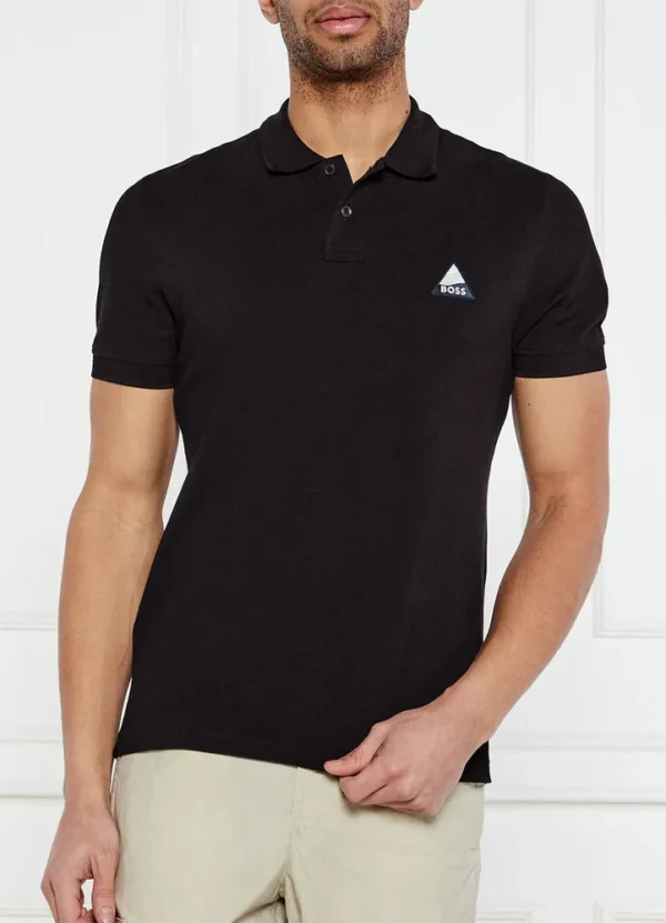 50540202 Pe_fishpatch regular fit poloshirt with triangle boss badge on chest | Eshop GS | Jordan