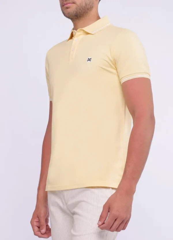 SPE25108ES10MB Eston tipped pique poloshirt with MB embroidery on chest | Eshop GS | Jordan