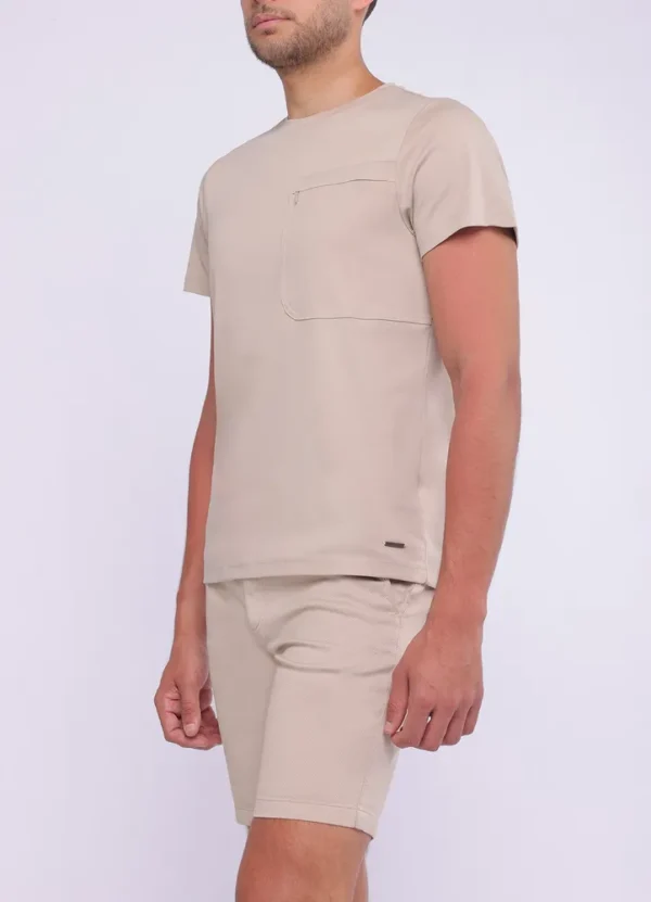 SPE25108SO38MB Sonny plain crew neck t-shirt with chest pocket | Eshop GS | Jordan
