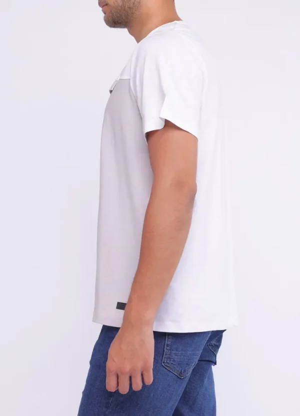 25080MB Slub bicolor t-shirt with small flap pocket on chest and MB rectangular rubber badge on bott | Eshop GS | Jordan