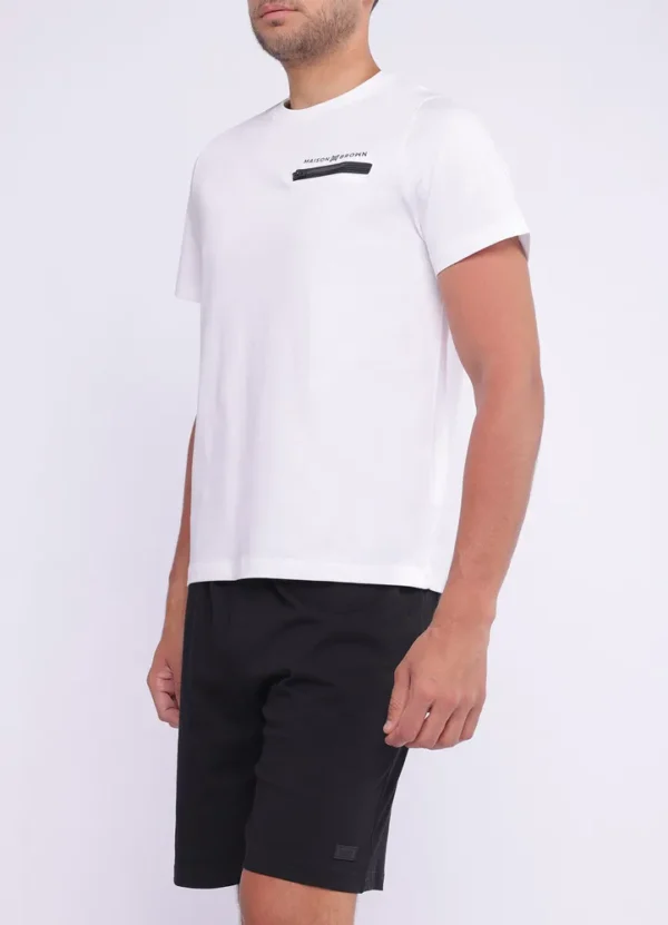 25097MB T-shirt with zipped pocket on chest and MB vinyl print-25097MB | Eshop GS | Jordan