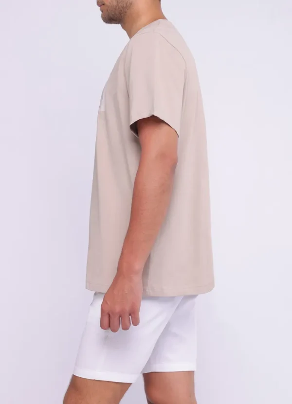 25084MB T-shirt with contrast MB and be the change you wish to see in the world print on chest-25084 | Eshop GS | Jordan