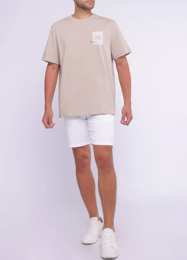 25084MB T-shirt with contrast MB and be the change you wish to see in the world print on chest-25084 | Eshop GS | Jordan