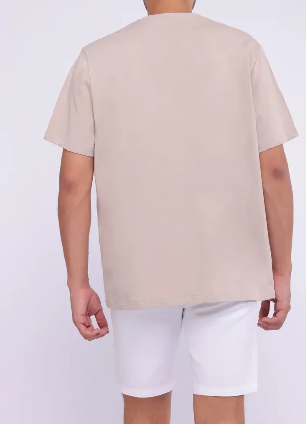 25084MB T-shirt with contrast MB and be the change you wish to see in the world print on chest-25084 | Eshop GS | Jordan