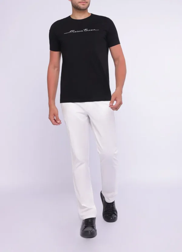 25079MB Cursive Maison Brown vinyl printed t-shirt-25079MB | Eshop GS | Jordan