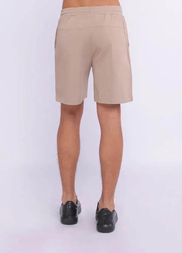 25102MB Drawstring bermuda sweat shorts with small zipped pocket on one side and MB rectangular rubb | Eshop GS | Jordan