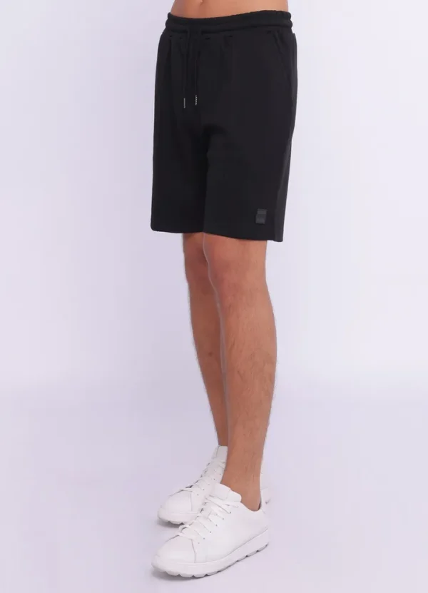 25106MB Drawstring bermuda sweat shorts with front stitching and MB square rubber badge on bottom-25 | Eshop GS | Jordan