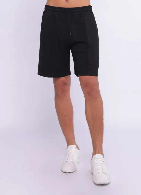 25106MB Drawstring bermuda sweat shorts with front stitching and MB square rubber badge on bottom-25 | Eshop GS | Jordan