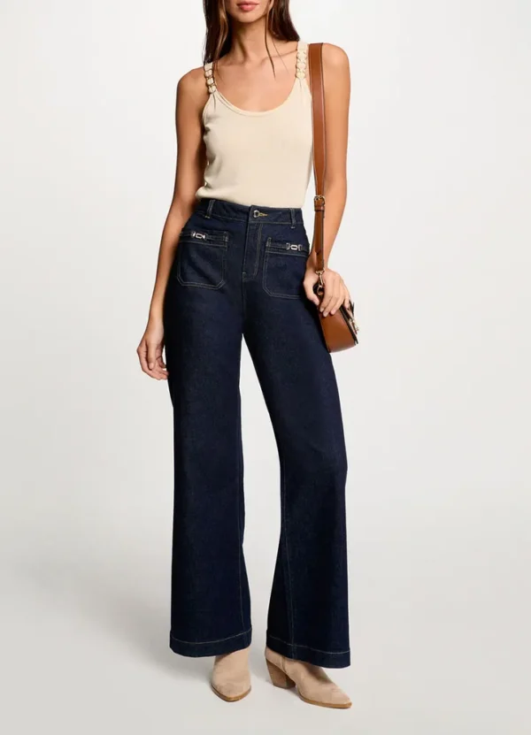 251-DIDOA Strap top with lurex & golden details on straps | Eshop GS | Jordan