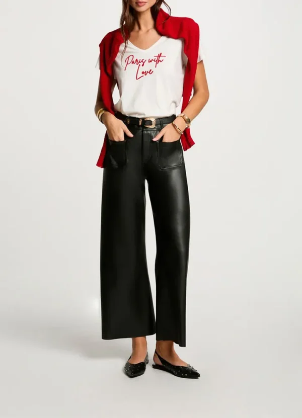 251-DSAFA SS v-neck t-shirt with Belle Sauvage and animal print on front | Eshop GS | Jordan