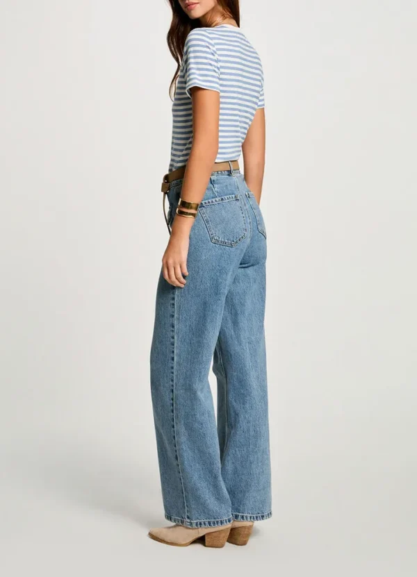 241-DINA SS v-neck striped t-shirt with buttons on shoulders | Eshop GS | Jordan