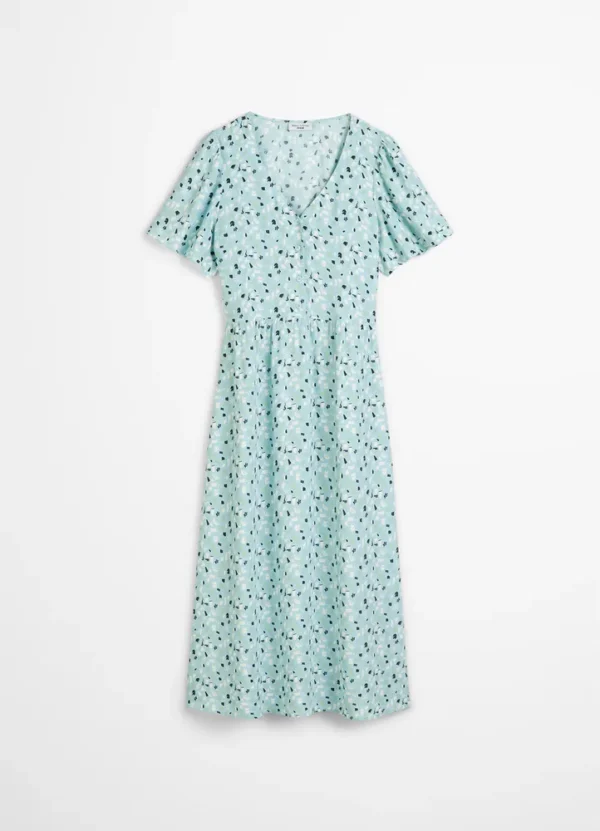 5000006161 SS V-neck midi AOP woven dress | Eshop GS | Jordan
