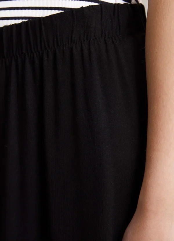 5000006077 Midi jersey skirt in black with elastic waist | Eshop GS | Jordan