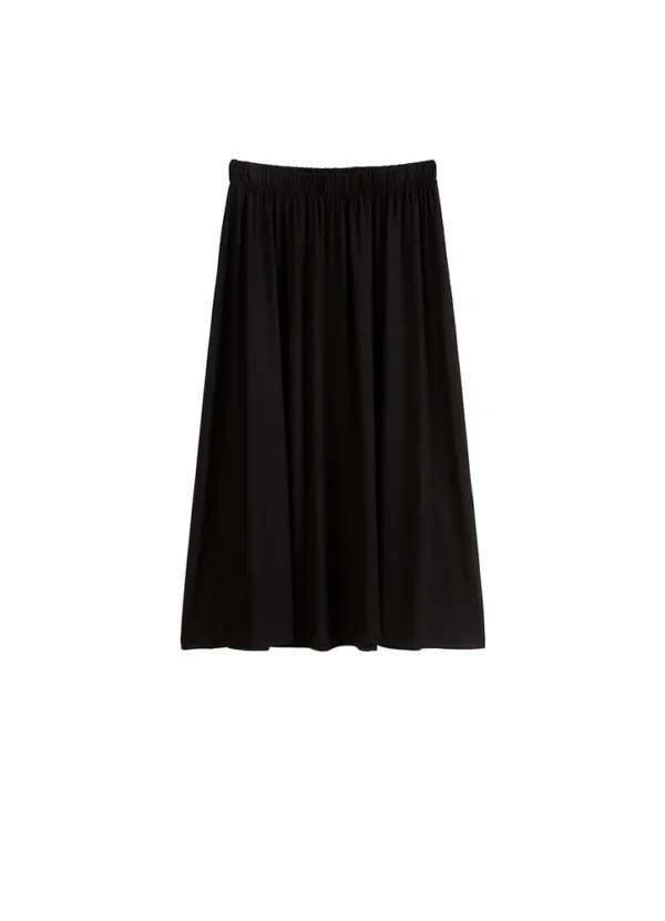5000006077 Midi jersey skirt in black with elastic waist | Eshop GS | Jordan