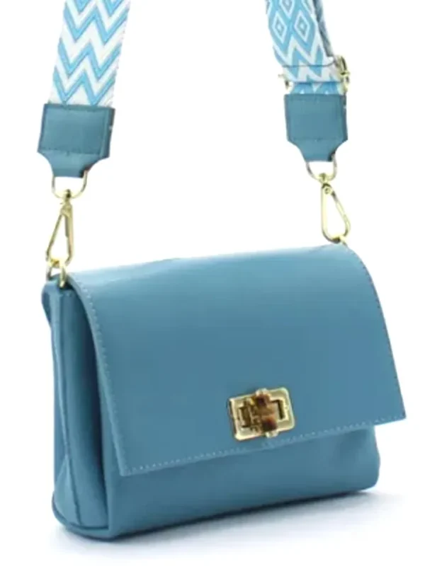 390116A/B5 Small leather cross bag with printed bag strap | Eshop GS | Jordan