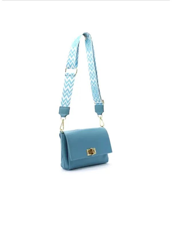 390116A/B5 Small leather cross bag with printed bag strap | Eshop GS | Jordan