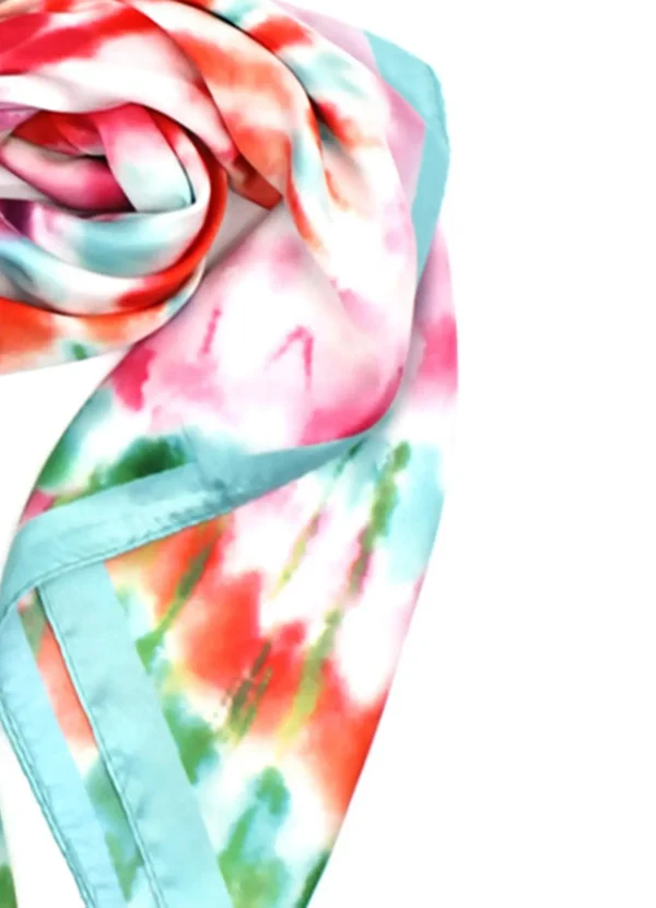 217031 Small satin scarf with dye print | Eshop GS | Jordan