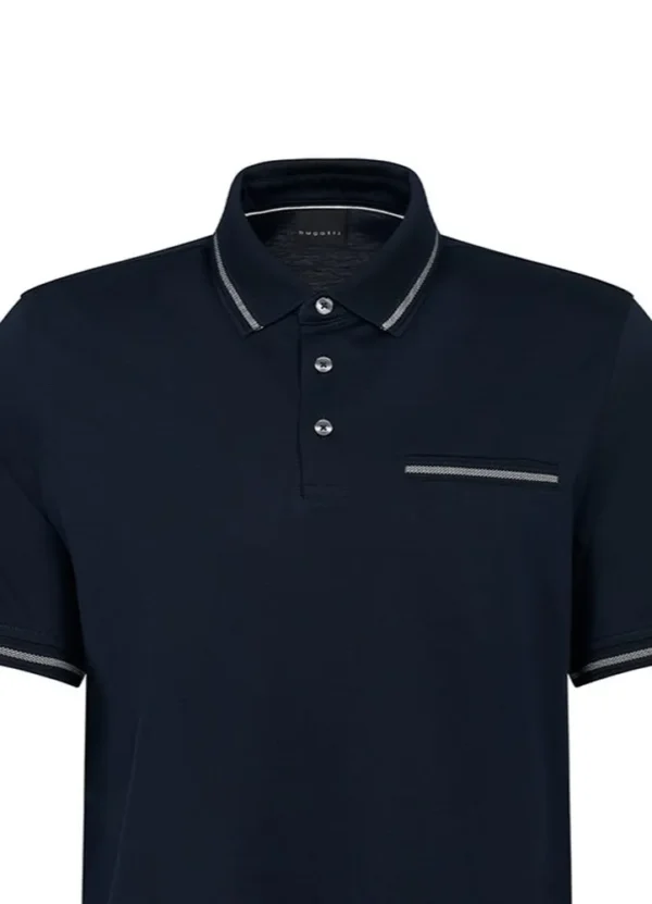 8151/75100C Mercerized poloshirt with tipped collar and sleeves with pocket | Eshop GS | Jordan