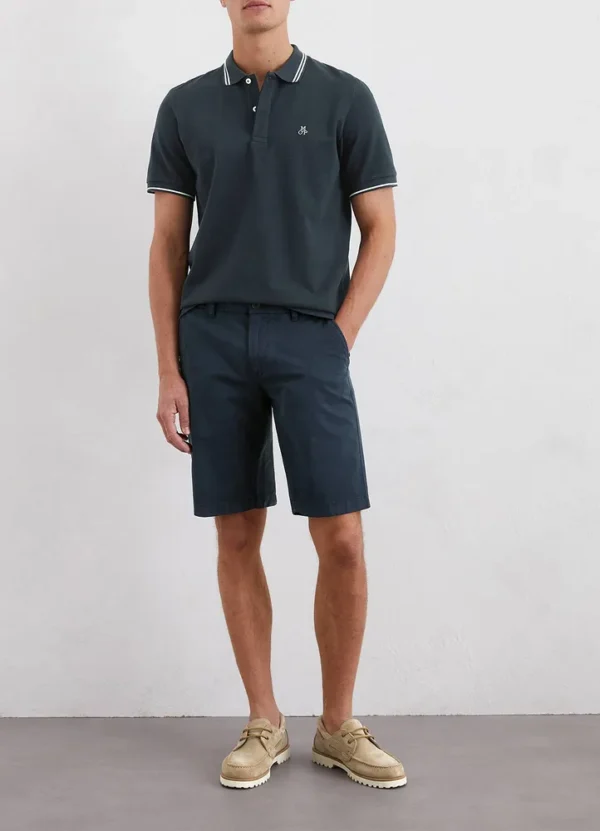 523223053054 Tipped poloshirt with collar and cuff with MOP small embroidery on chest | Eshop GS | Jordan