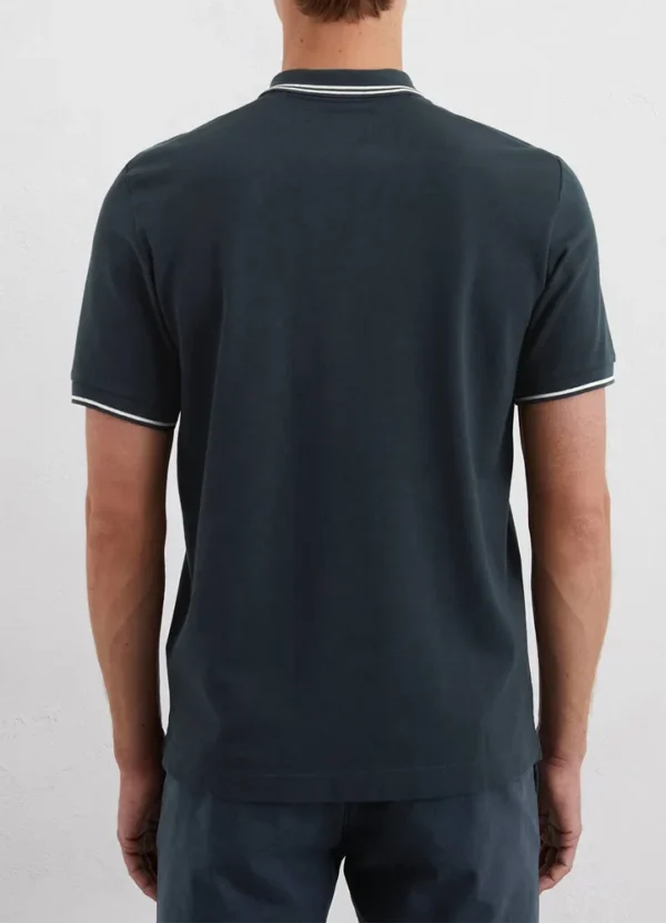 523223053054 Tipped poloshirt with collar and cuff with MOP small embroidery on chest | Eshop GS | Jordan