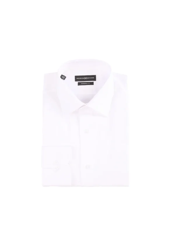 Maison Brown Men Shirt AMMWAYPSLSTM002