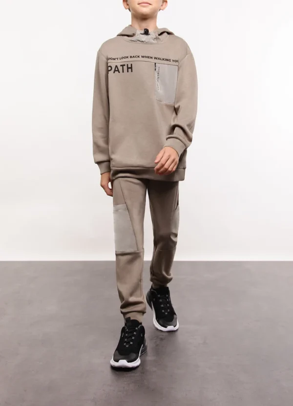 Maison Brown Boy Sweat Pants KBMWW24PTCURE03