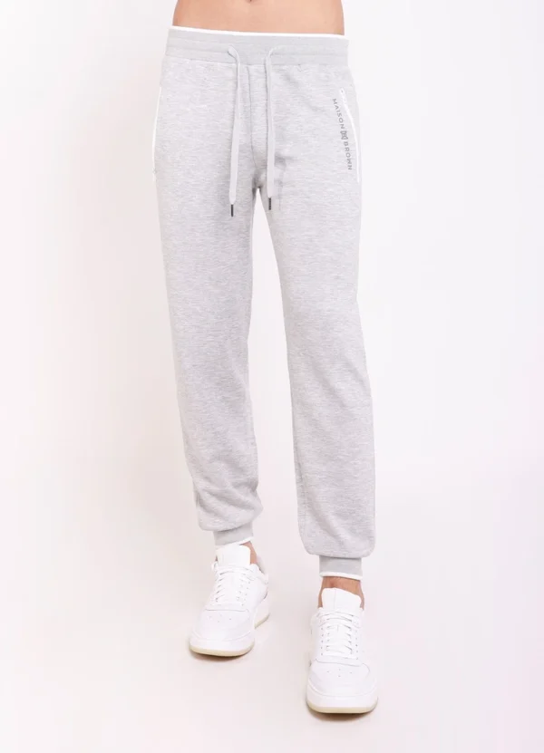 Maison Brown Men Sweat Pants AMMWS25PTCURE02