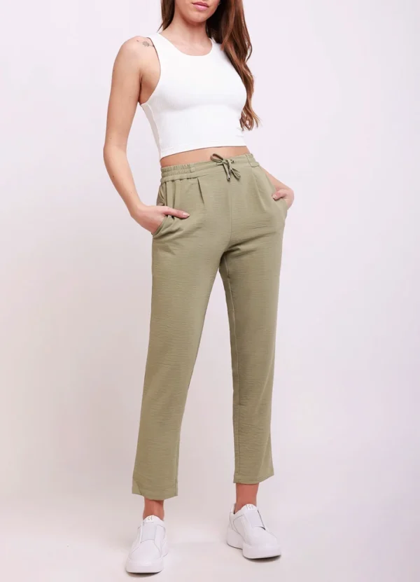Maison Brown Women Drawstring Pants AWMWS25DPF9P901