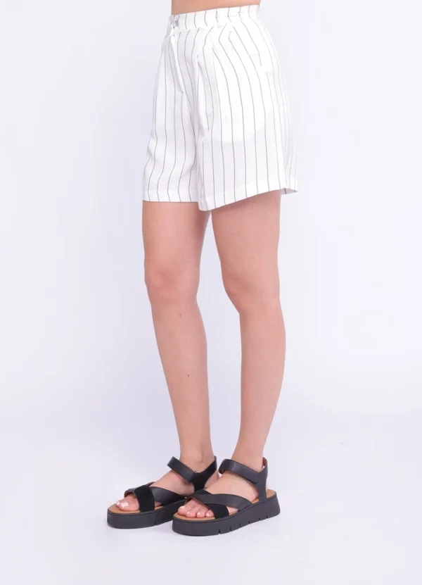 Maison Brown Women Linen Shorts AWMWS25ENBMLI02