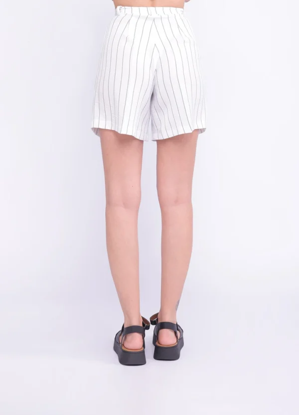 Maison Brown Women Linen Shorts AWMWS25ENBMLI02