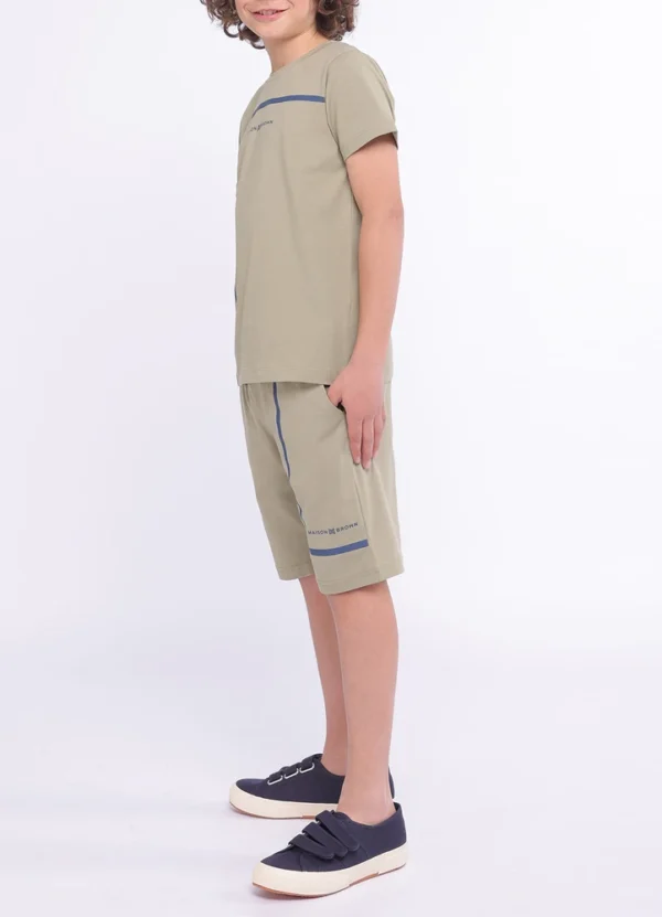 Maison Brown Boy Sweat Shorts KBMWS25WSBMCO07