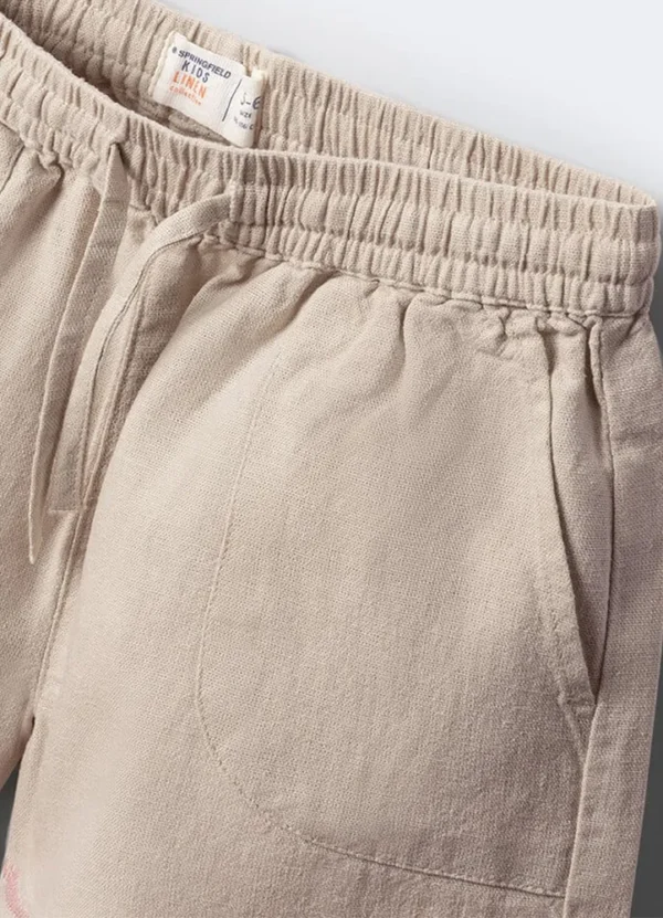 Springfield GIRL Linen Shorts KGSFS25ENMNVI01