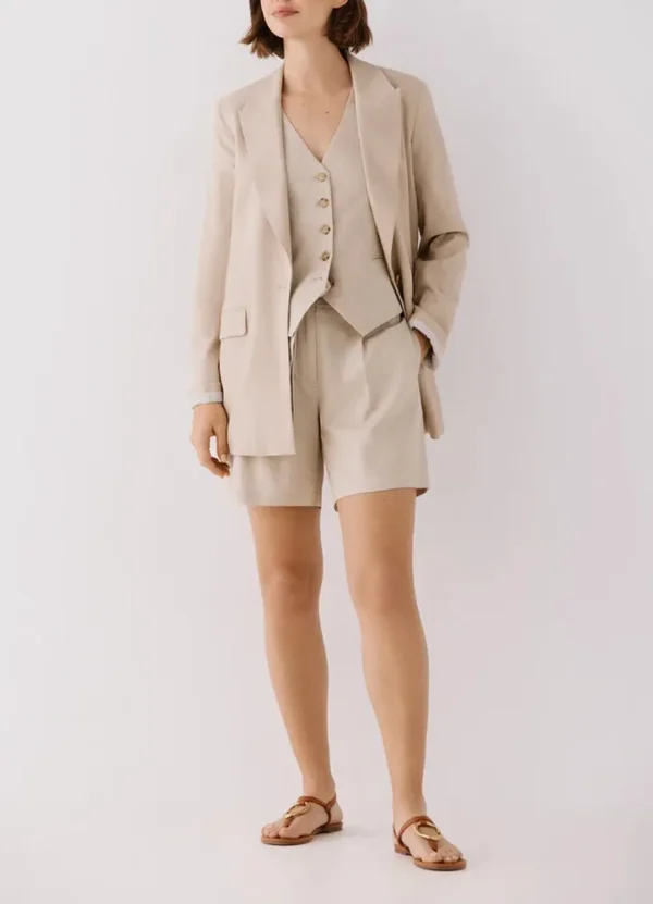 Cortefiel Women Linen Shorts AWCFS25ENMNRE01