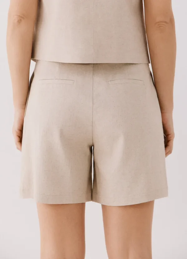 Cortefiel Women Linen Shorts AWCFS25ENMNRE01