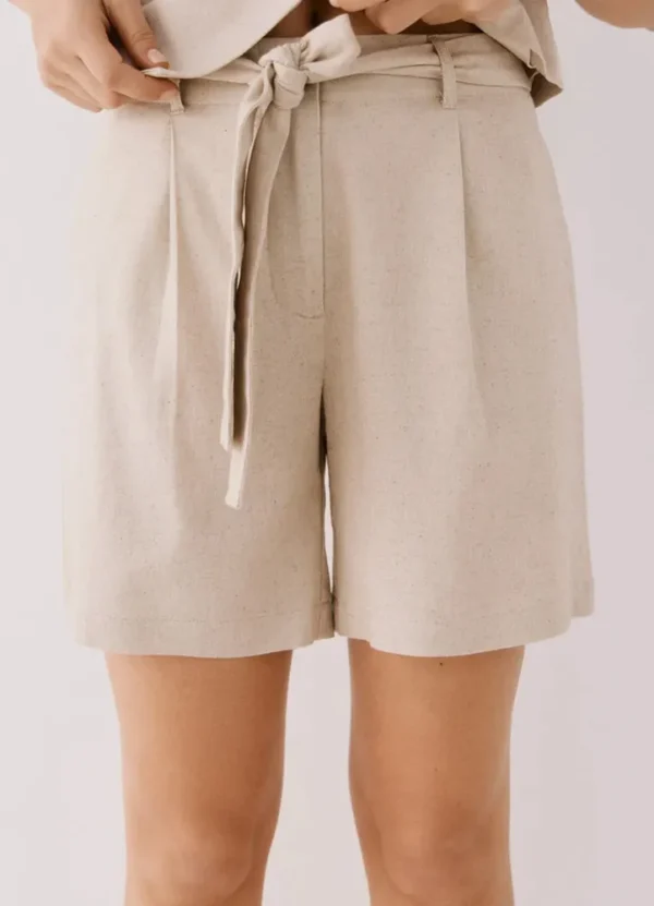 Cortefiel Women Linen Shorts AWCFS25ENMNRE01