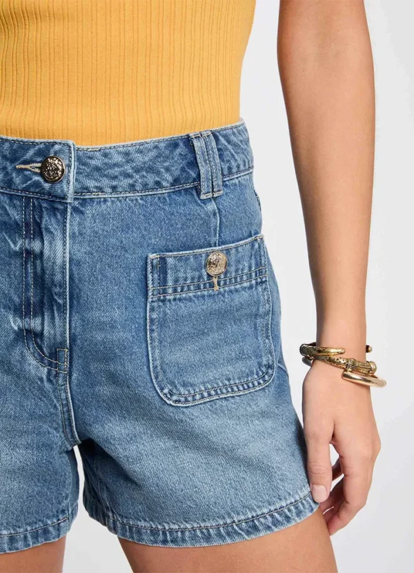 Morgan Women Denim shorts AWMGS25DHMNCO04