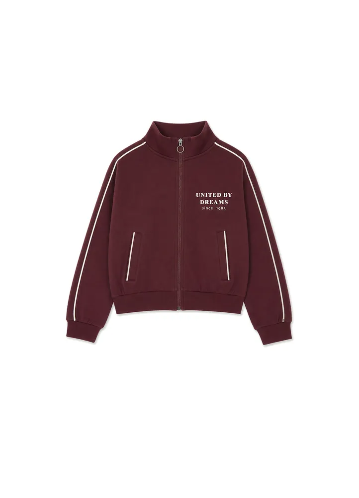 Losan Burgundy sweatshirt cardigan